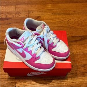 Nike Kids Fuchsia and White Sneakers